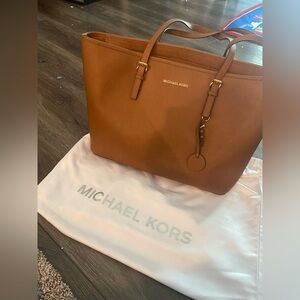 Michael Kors Brown Leather Tote Bag